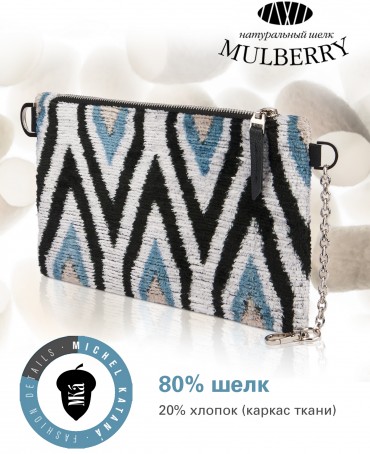 Шелковый (Бахмаль) Клатч-конверт-папка-косметичка LUX INTRA! (Твой свет внутри!) Plic_LUX INTRA!